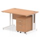 Rayleigh Straight Desk With 2 Draw Mobile Pedestal